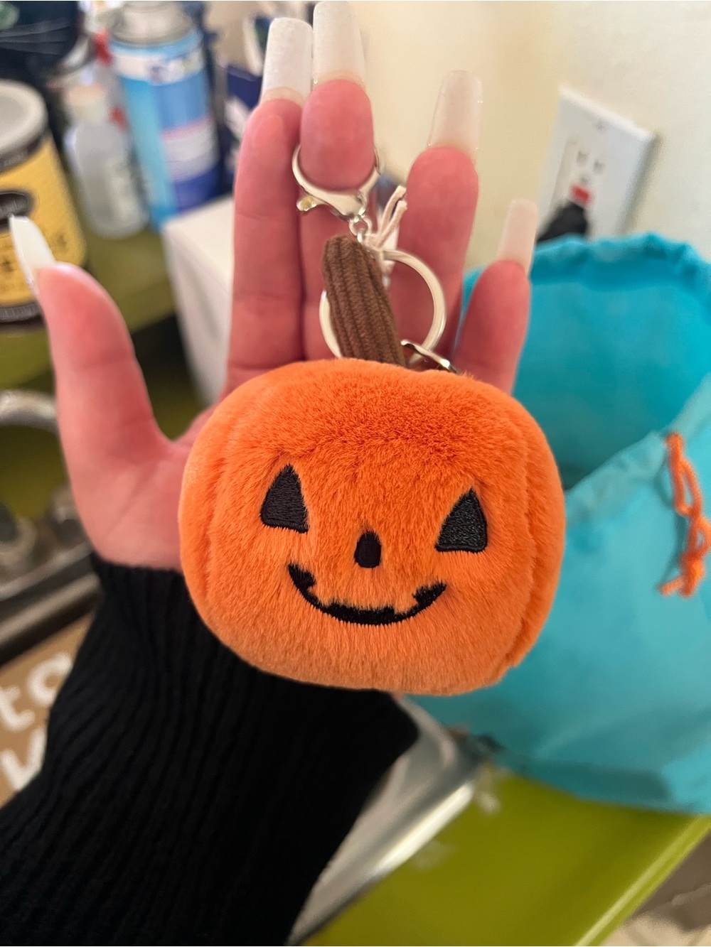 JACK O LANTERN PLUSH HALLOWEEN KEYCHAIN